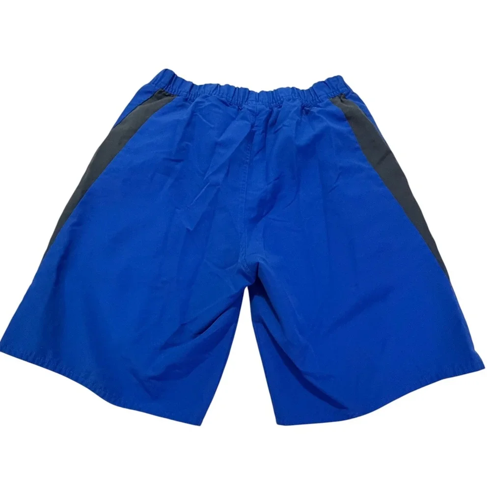 Adidas Mens Royal Blue Athletic Shorts Grey Side Panel AY8771 Size Small